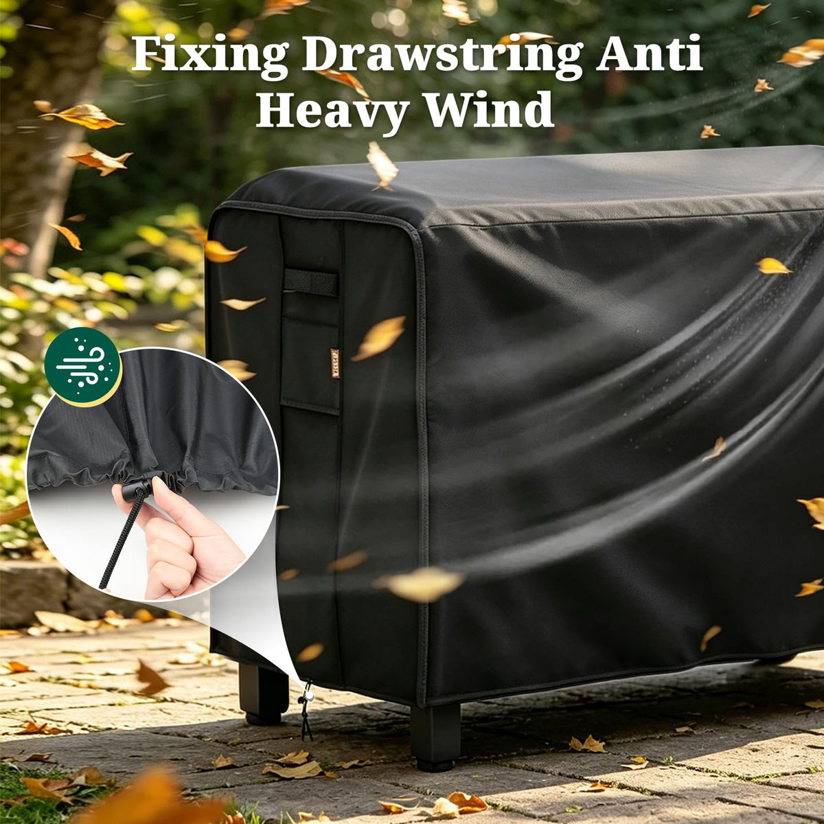 MR. COVER side handles allow easy removal and quick setup.