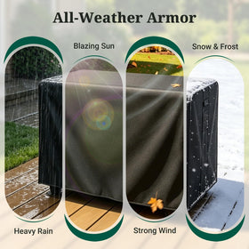 MR. COVER storage-friendly design keeps patio gear organized.