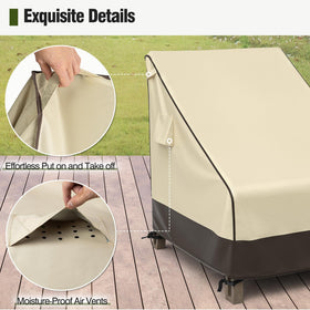 MR. COVER universal size fits most deep-seat patio chairs.
