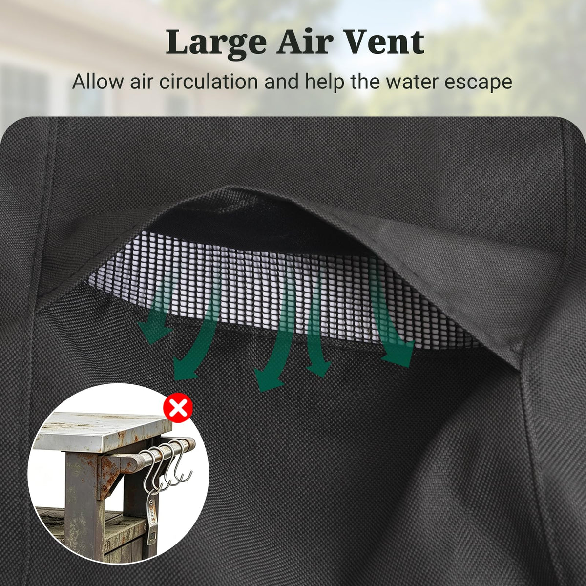 MR. COVER versatile use for BBQ tables, outdoor bars, and prep stations.