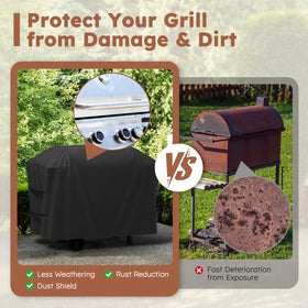 MR. COVER Genesis Silver A cover guarding grill against moisture