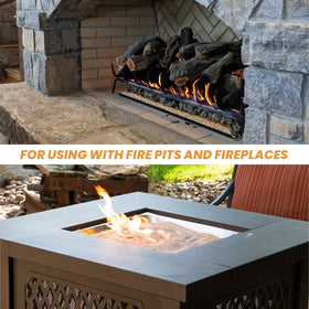 Mr. Fireglass silica sand enhances fire pit performance with even gas diffusion.