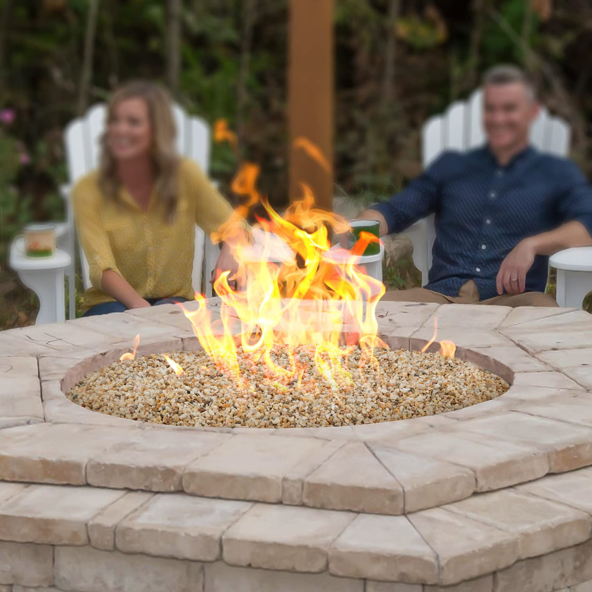 Mr. Fireglass silica sand ideal for indoor outdoor use with no smoke.