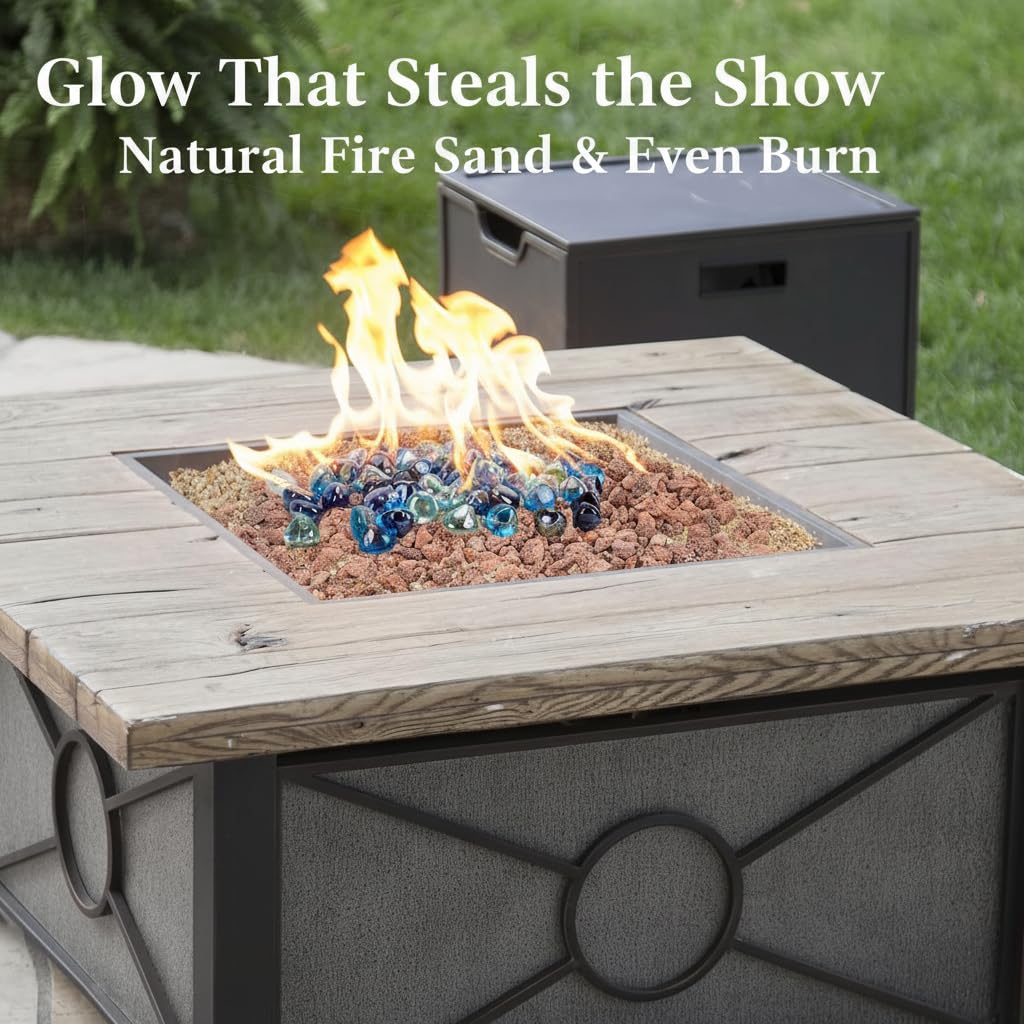Mr. Fireglass 10Lb silica sand replaces traditional sand under lava rock.