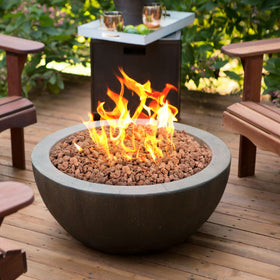 Mr. Fireglass lava rock for fireplaces and fire bowls with resilient heat.