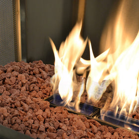 Mr. Fireglass lava rock for garden decor and base layer beneath features.