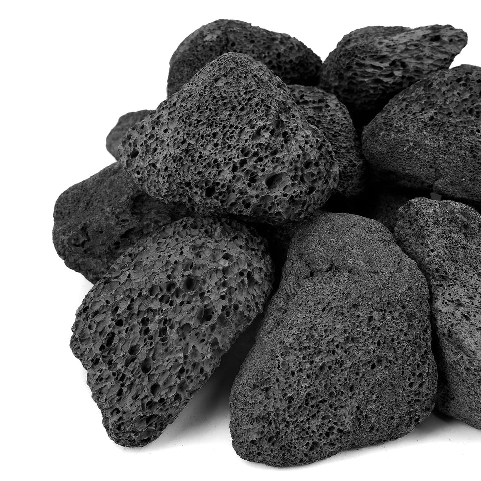 Mr. Fireglass lava rock granules for fire pits enhance flame dispersion and heat performance