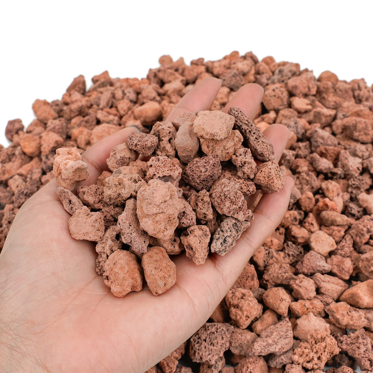 Mr. Fireglass lava rock offers a porous surface with minimal smoke and ash.