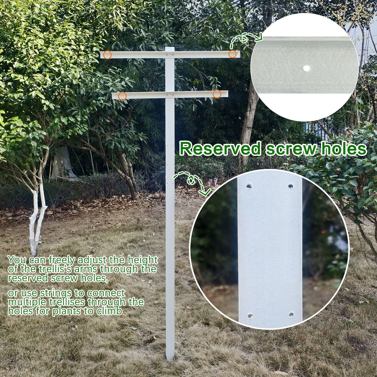 Mr Garden fiberglass trellis resists weather and UV exposure