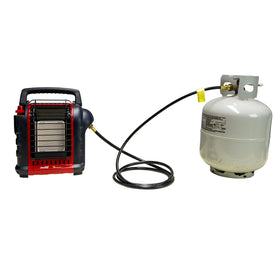Mr. Heater Buddy 5-20 lb tank compatibility supports longer outdoor use