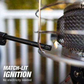 Mr Heater Original swivel bracket enables 180-degree heat direction flexibility.