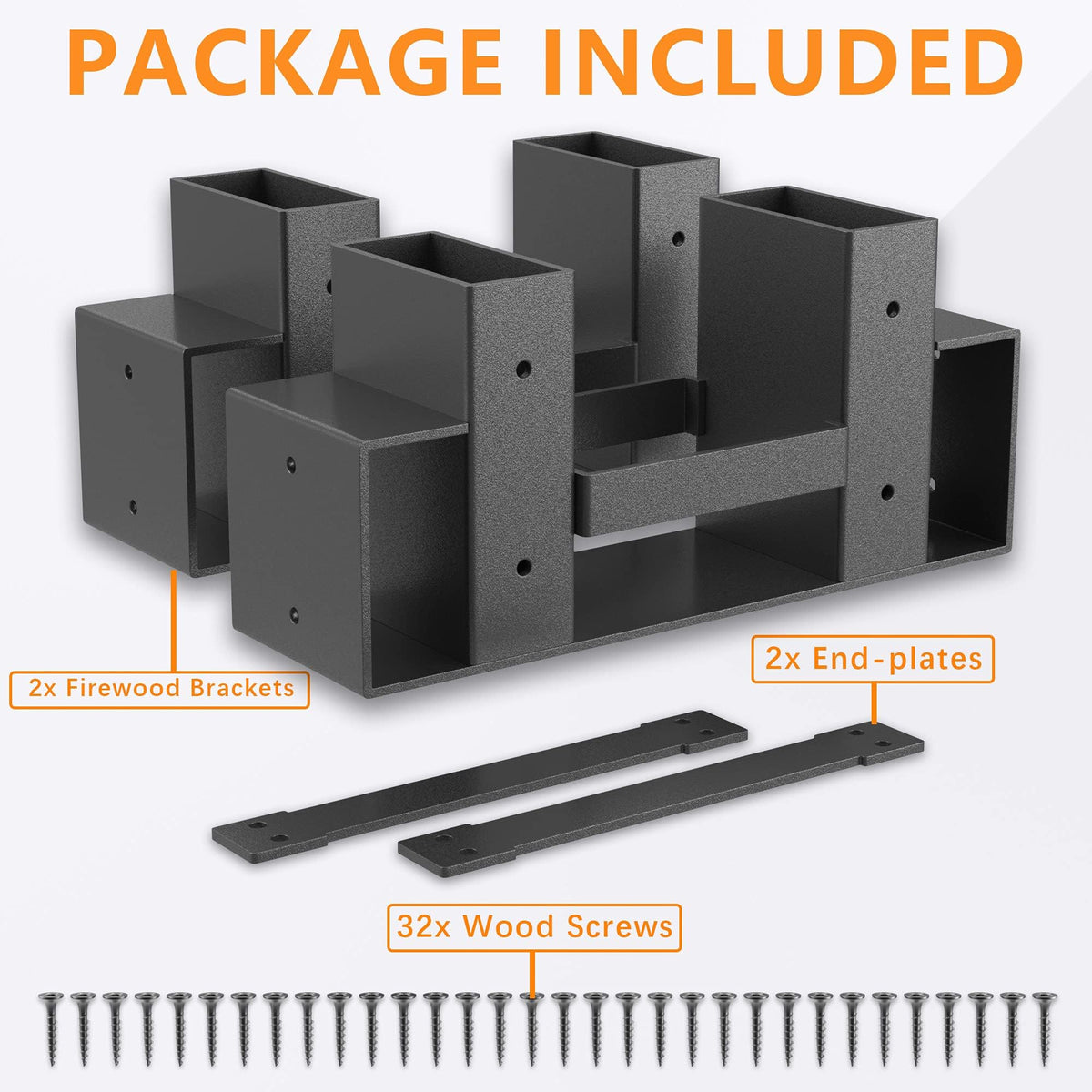 Mr IRONSTONE screws kit for secure 2x4 mounting and durable wood storage