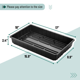 Mr. Pen seed starter trays 17x10x2.4 inches provide ample space.