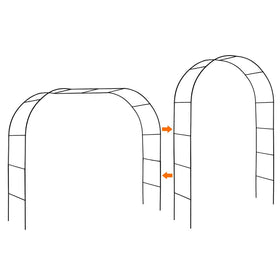 Mr.Ton garden arch outdoors showing sturdy metal arch for climbing plants