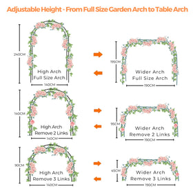 Mr.Ton garden arch wide 7.5ft by 6.4ft creates grand entryways.