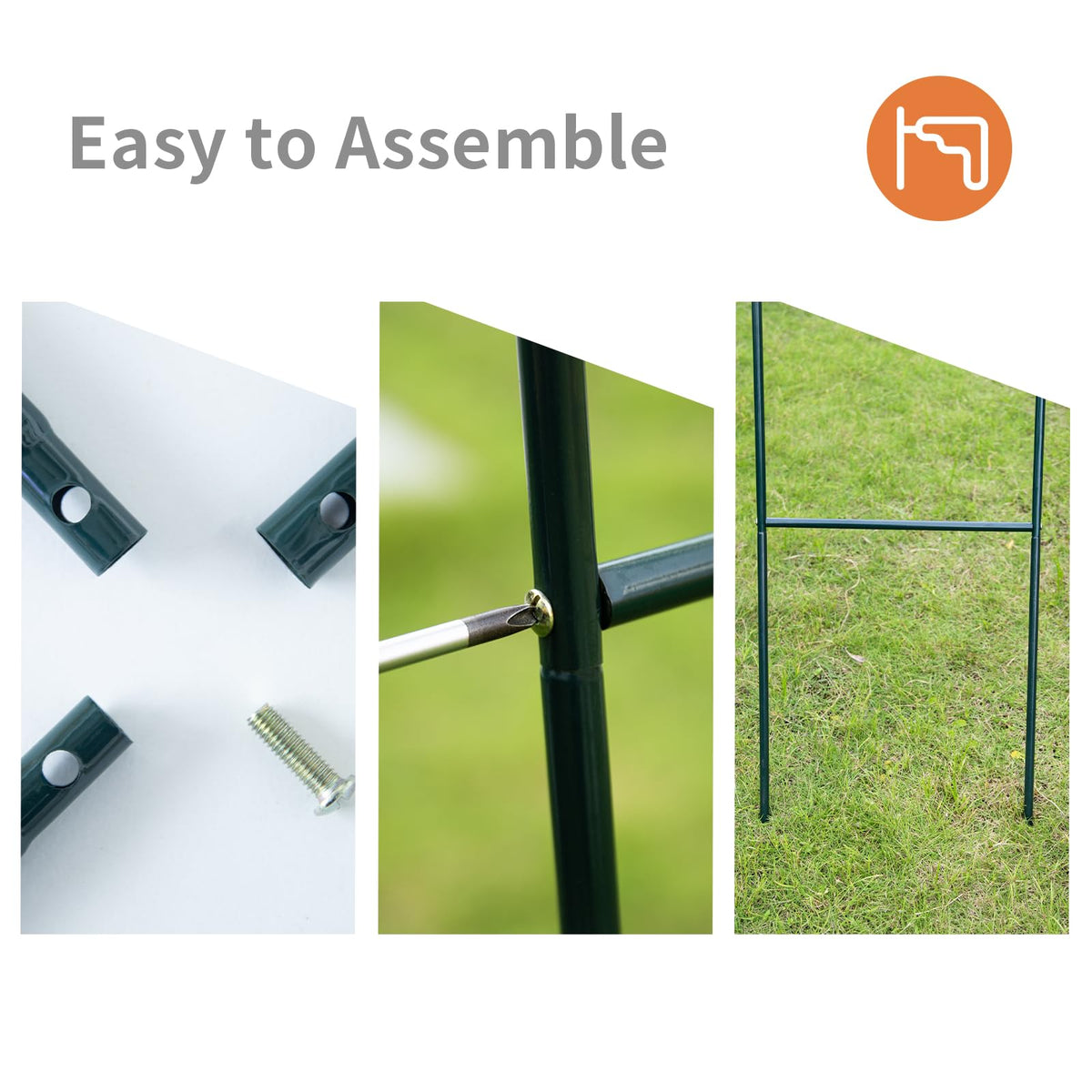 Mr.Ton green metal finish arch suitable for outdoor decor