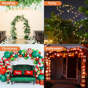 Mr.Ton raised garden bed arch with decorative lighting ideas