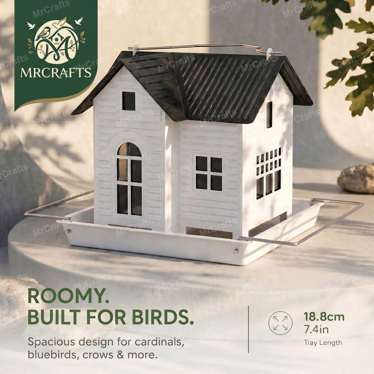 Mrcrafts Bird Feeder Expanded Pole: accommodates more birds at the feeding station.