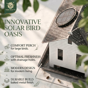 Mrcrafts Bird Feeder Waterproof Coating protects from rain and snow.