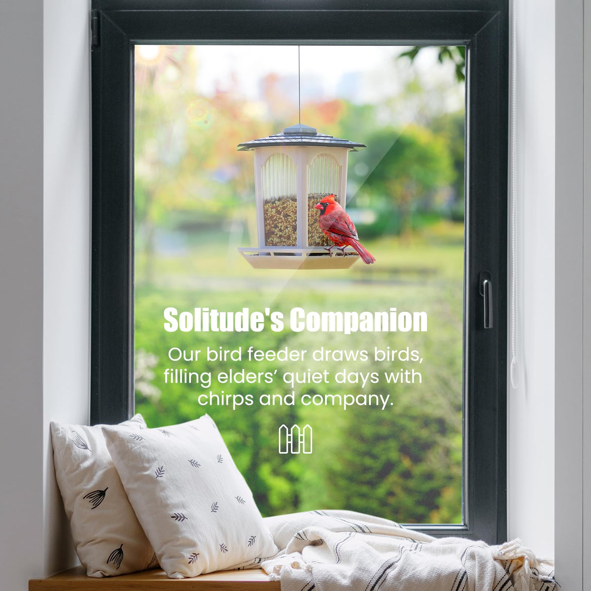 MrCrafts Nature two-pack bird feeders ready for garden use