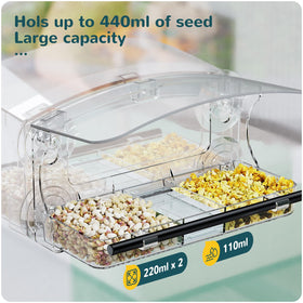 Mrcrafts window bird feeder invites a variety of garden birds to visit your home