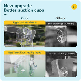 Mrcrafts window bird feeder is weather-resistant and easy to clean due to removable parts