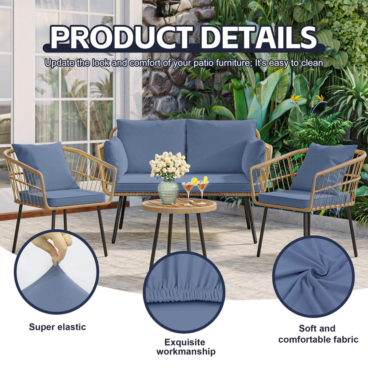 MRGSDL 8Pcs cushion covers demonstrate versatile fit for sofas and outdoor furniture