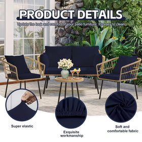 MRGSDL navy blue cushion covers machine washable for easy care