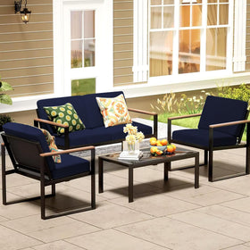 MRGSDL navy cushions cover indoor chairs with versatile styling