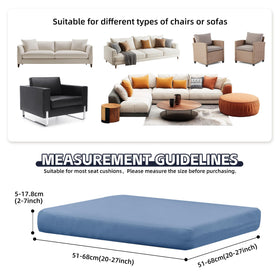 MRGSDL cushion covers stretch fabric demonstrates easy fit for cushions of varying sizes
