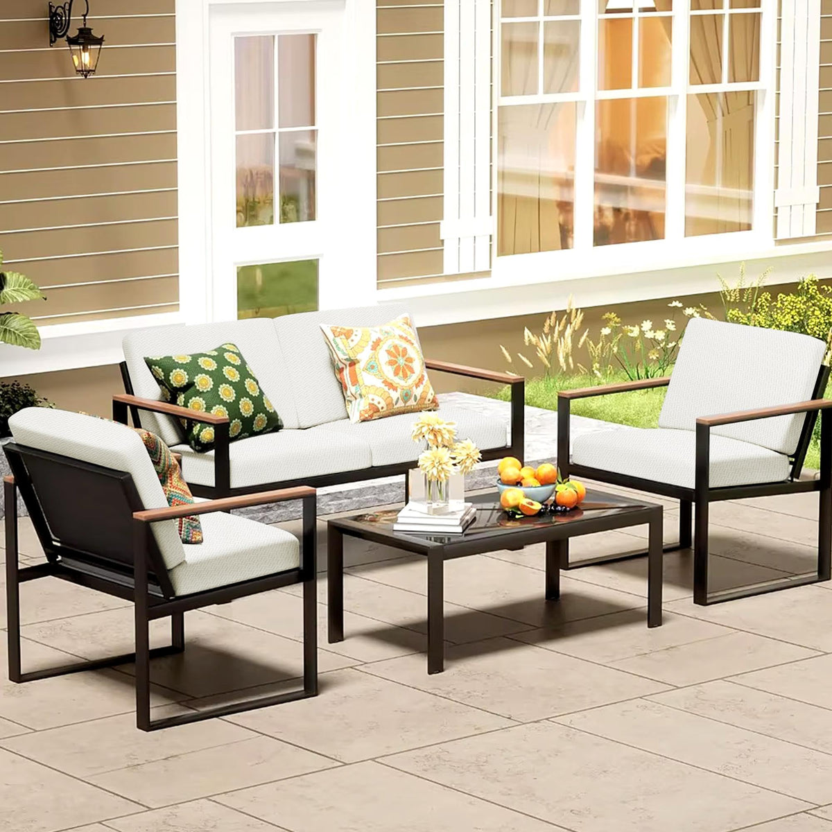MRGSDL Starlink White 8 piece set ready to refresh multiple seating areas.