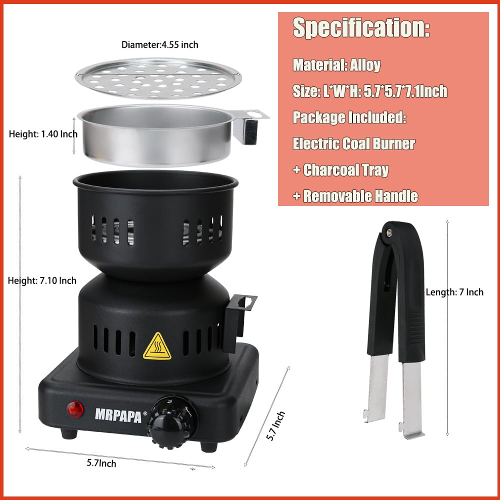 MRPAPA enamel steel body coal burner; durable and rust resistant.
