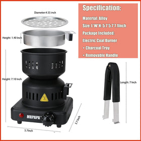 MRPAPA enamel steel body coal burner; durable and rust resistant.