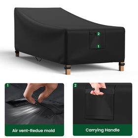 Mrrihand chaise lounge cover has air vents to reduce condensation.