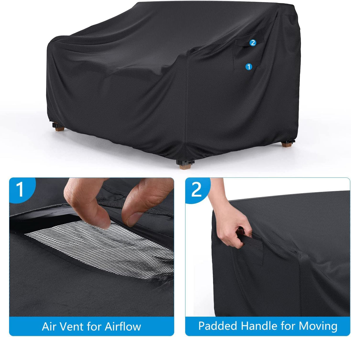 Mrrihand cover uses four straps and a cord-lock to stay secure