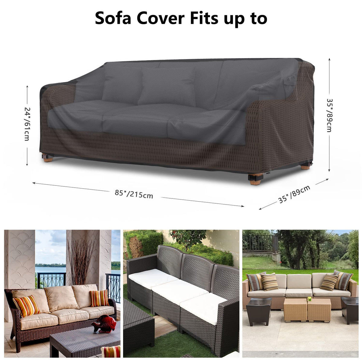 Mrrihand waterproof cover with PU coating shields the sofa from moisture