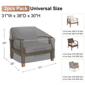 Mrrihand lounge deep seat cover demonstrates easy installation on a chair.