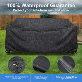 Mrrihand outdoor furniture cover with air vent reduces condensation under cover