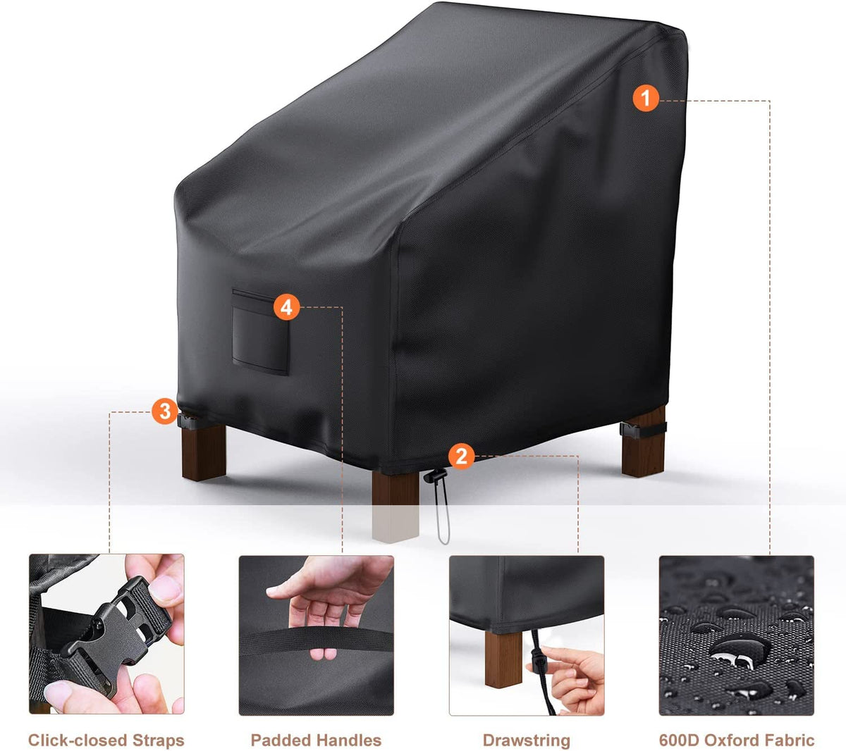 Mrrihand 2-pack offers convenient protection for multiple outdoor chairs.