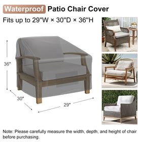 Mrrihand chair cover on a deep-seat chair for secure fit