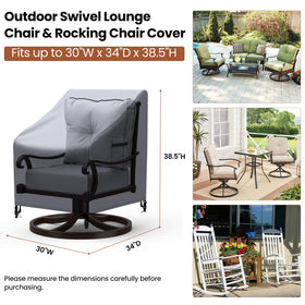 Mrrihand waterproof fabric cover blocks rain and protects furniture in wet weather.