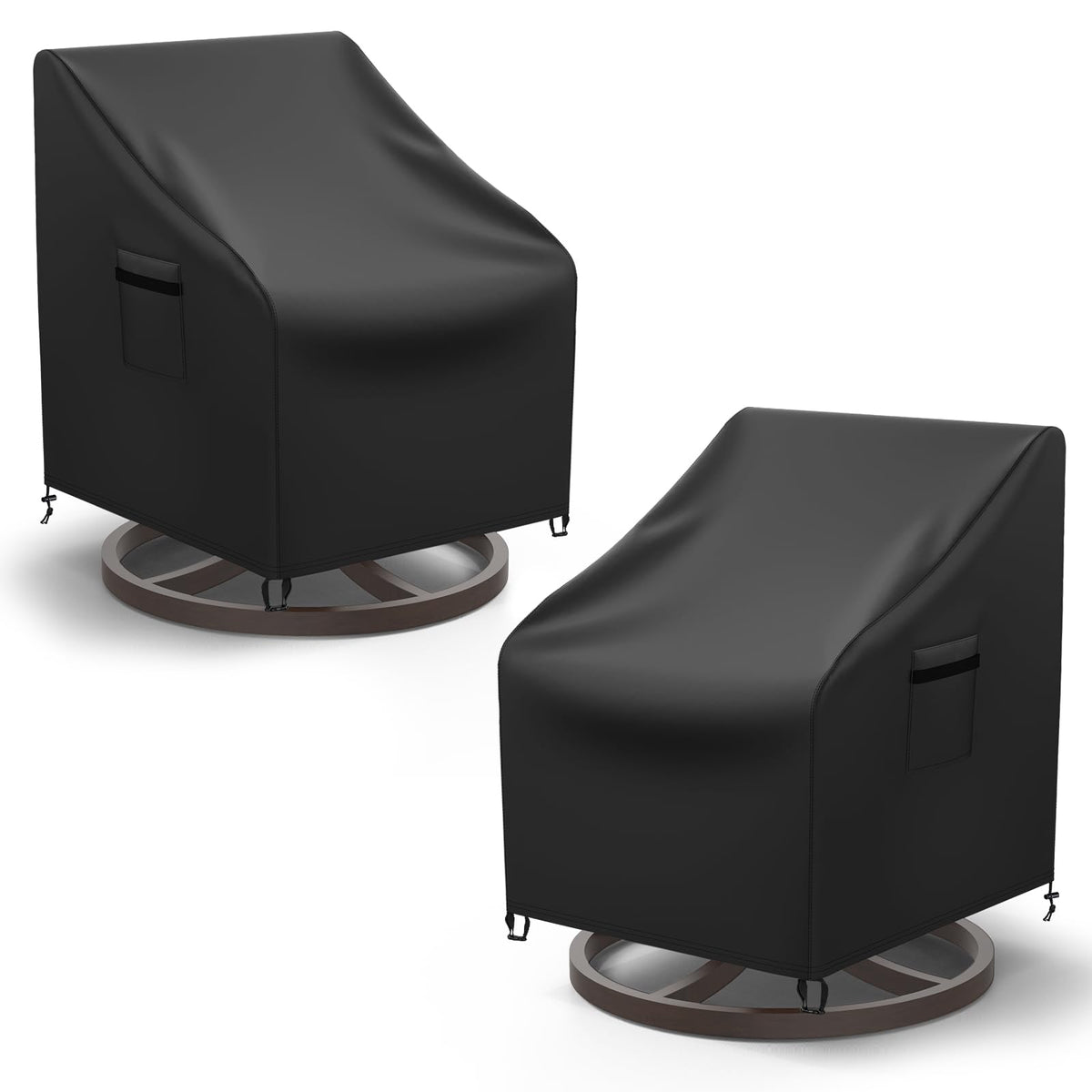 Mrrihand patio chair covers pack protects two chairs from rain and dust