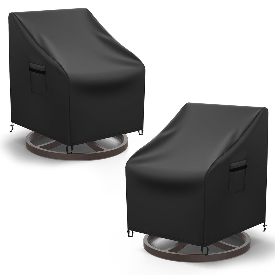 Mrrihand patio chair covers pack protects two chairs from rain and dust
