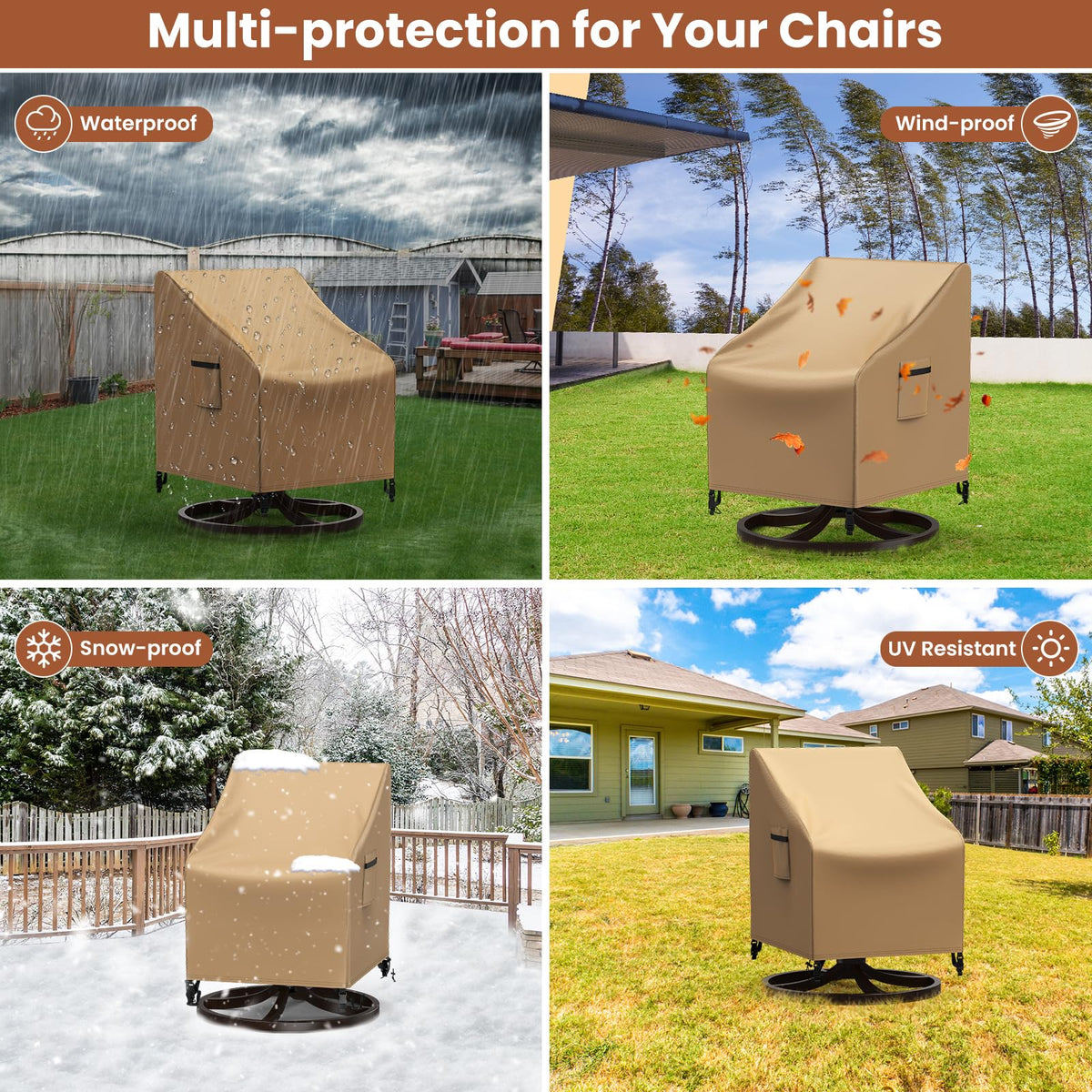 Mrrihand windproof design keeps chairs in place during gusts.