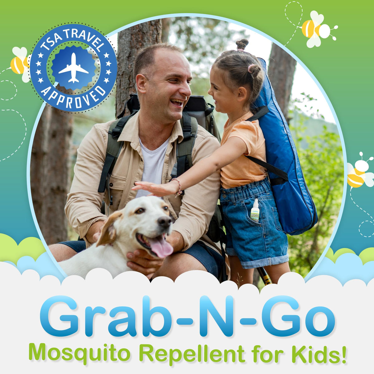 Ms. Pixie's kid-friendly bug spray applied to skin for outdoor play