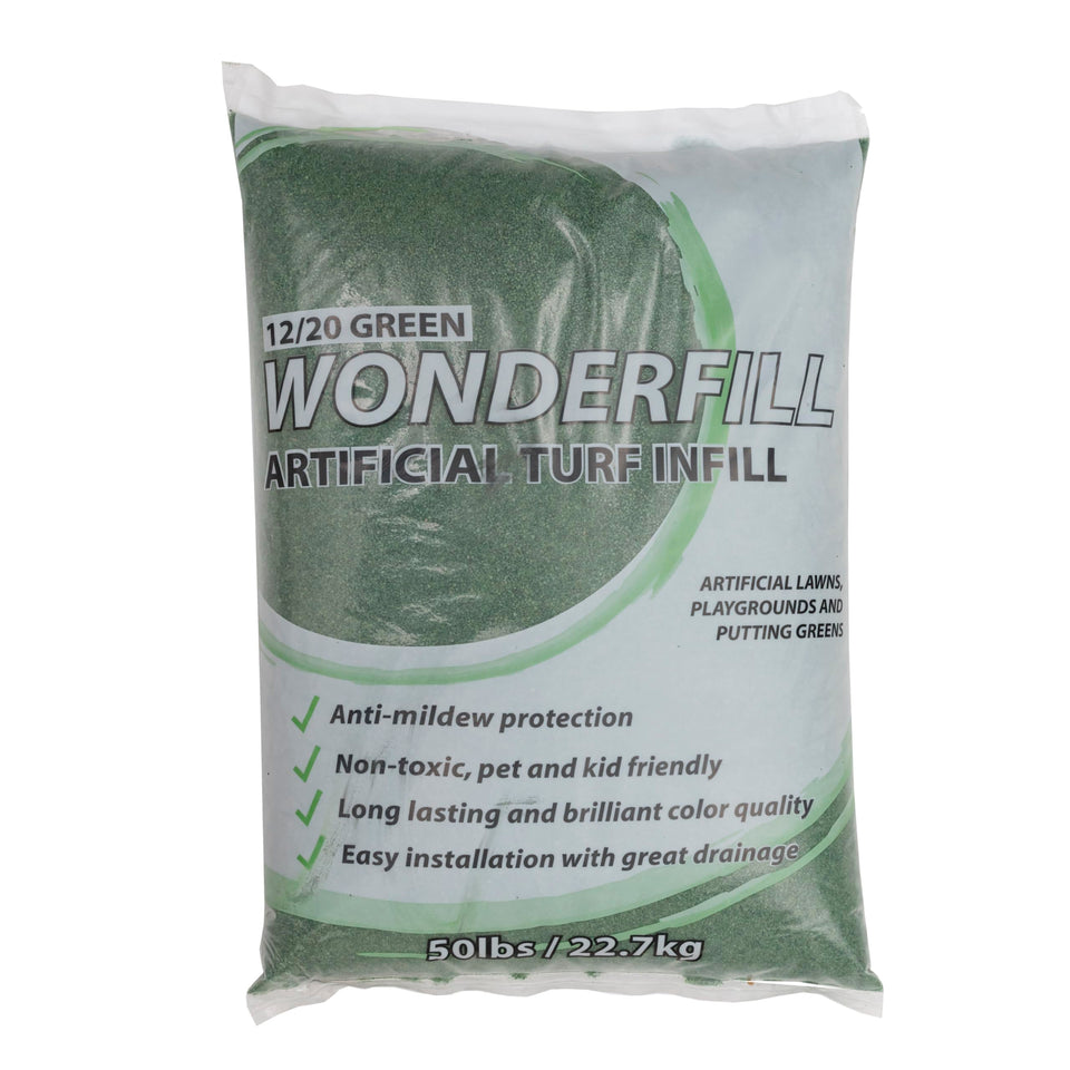 MSI Wonderfill Green 12in x 20in sand demonstrates enhanced drainage for rainy days
