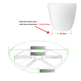 MSKIAUO clear 2-pack saucers catch excess water.