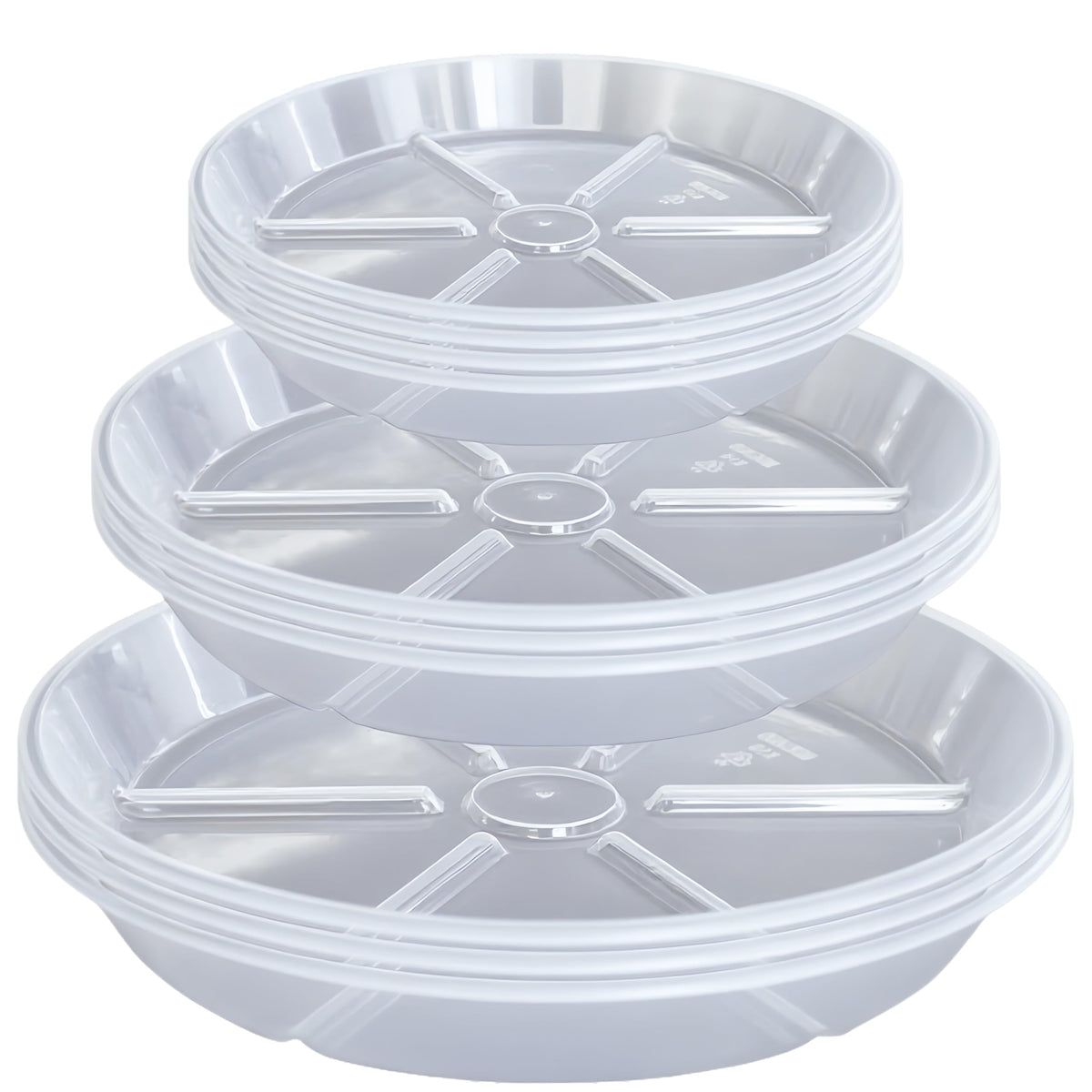 MSKIAUO plant saucer clear 6-inch ideal for catching runoff and protecting surfaces