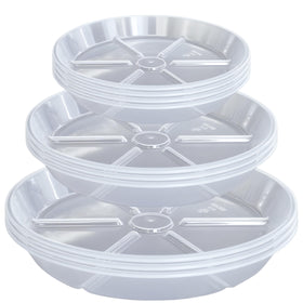 MSKIAUO plant saucer clear 6-inch ideal for catching runoff and protecting surfaces