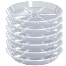 MSKIAUO set of six 12-inch plant saucers for protecting surfaces